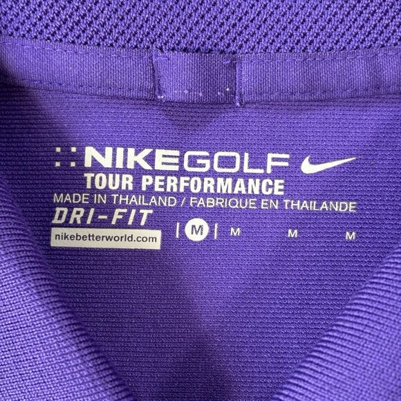Nike Golf Tour Performance Polo Shirt Mens M Purple Dri Fit Preppy Sporty Casual - Picture 11 of 15